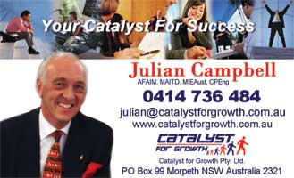 Julian Campbell's business card front
